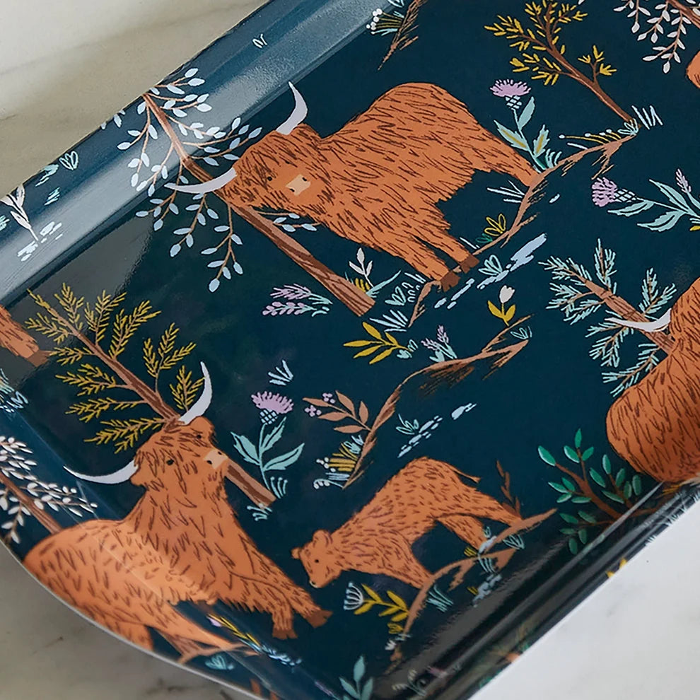 Ulster Weavers Connie the Cow Small Serving Tray in Navy