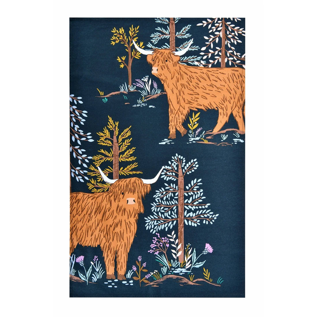 Ulster Weavers Connie the Cow Cotton Tea Towel in Navy