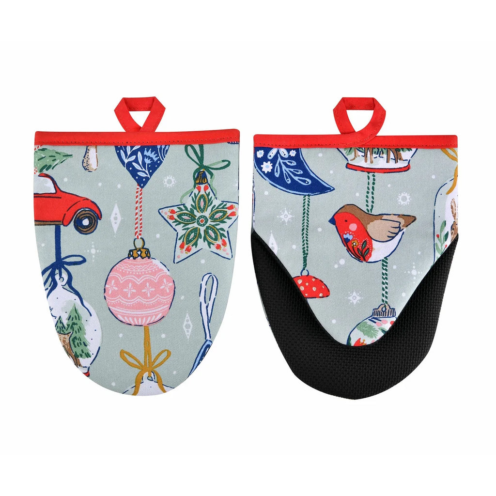 Ulster Weavers Christmas Ornaments Microwave Mitts Pair in Multicolour