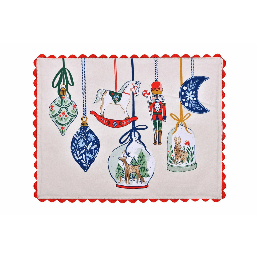 Ulster Weavers Christmas Ornaments Cotton Placemats 2 Pack in Multicolour