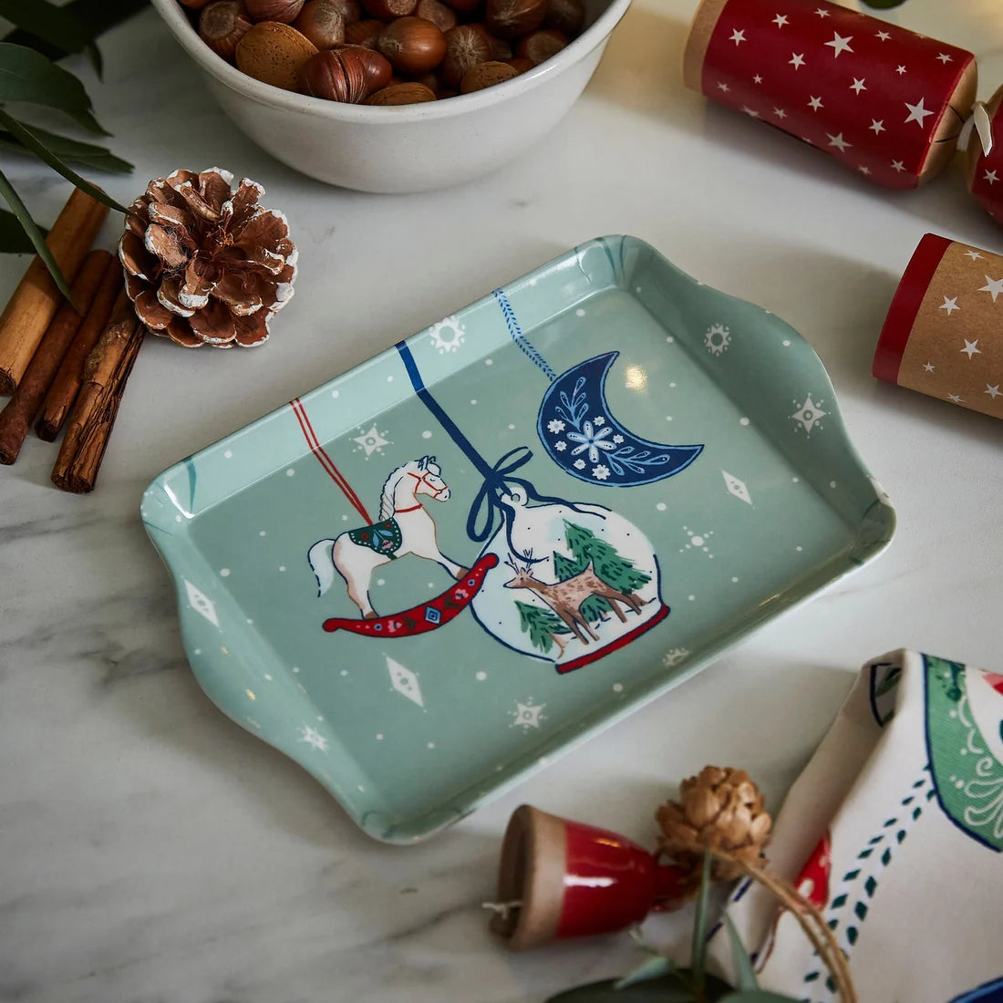 Ulster Weavers Christmas Ornaments Scatter Tray in Multicolour