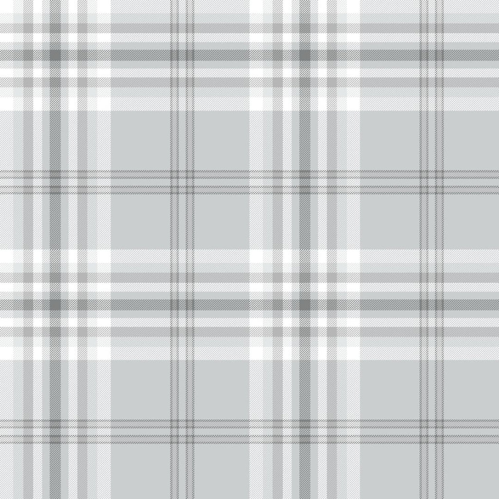 Catherine Lansfield Kelso Check Wallpaper in Silver