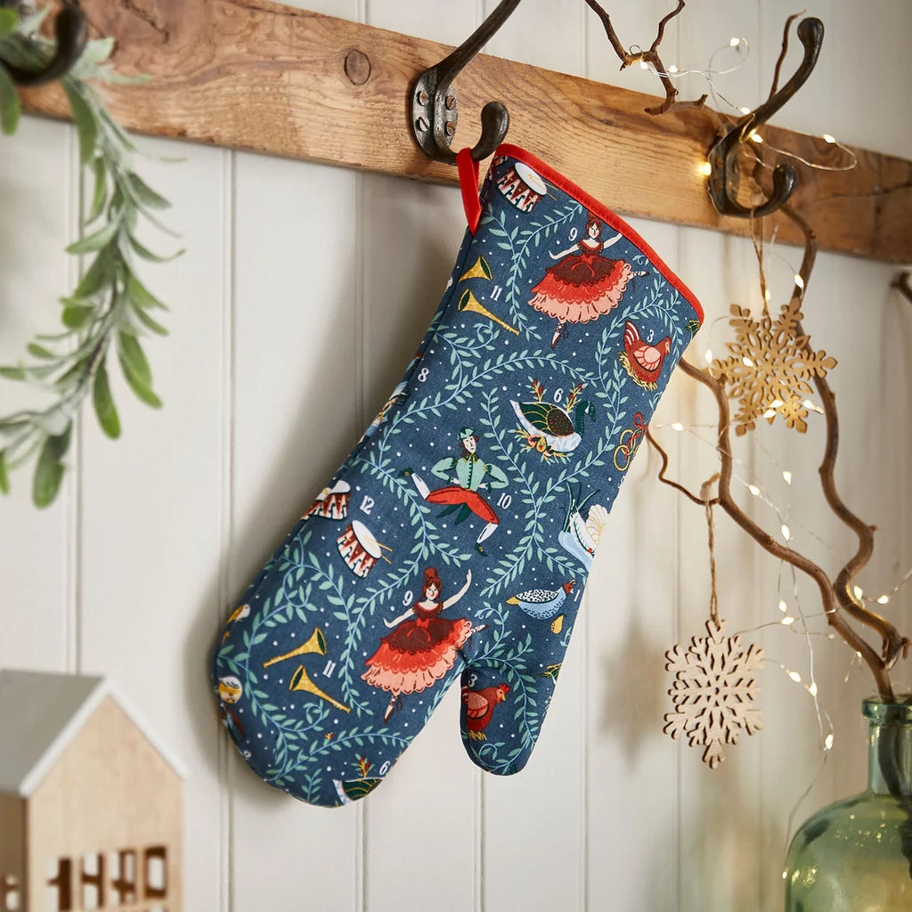 Ulster Weavers 12 Days of Christmas Gauntlet Oven Glove in Blue