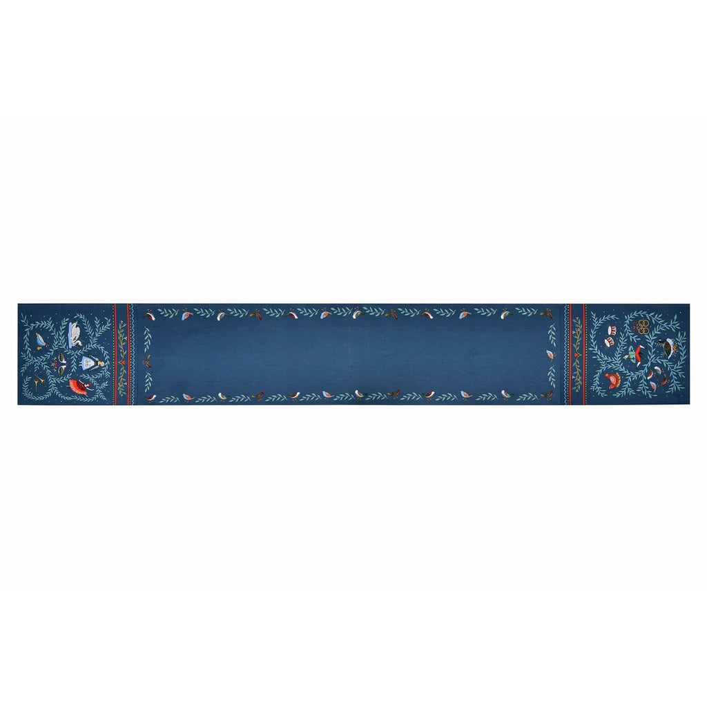 Ulster Weavers 12 Days of Christmas Cotton Table Runner in Blue