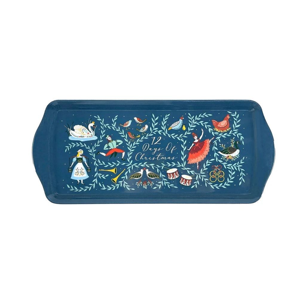 Ulster Weavers 12 Days of Christmas Small Serving Tray in Blue