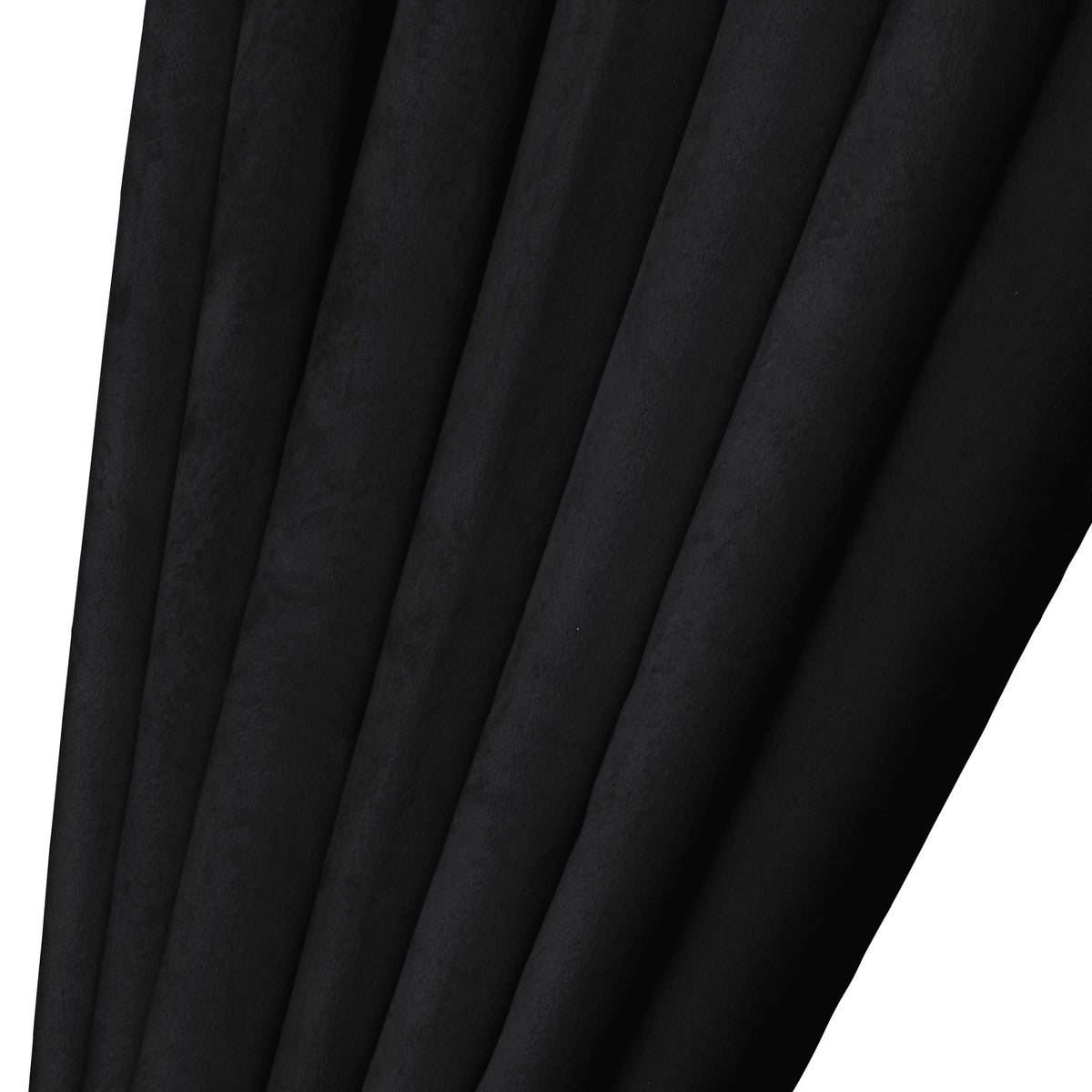 Diamondo Velvet Thermal Blackout Eyelet Curtains in Black