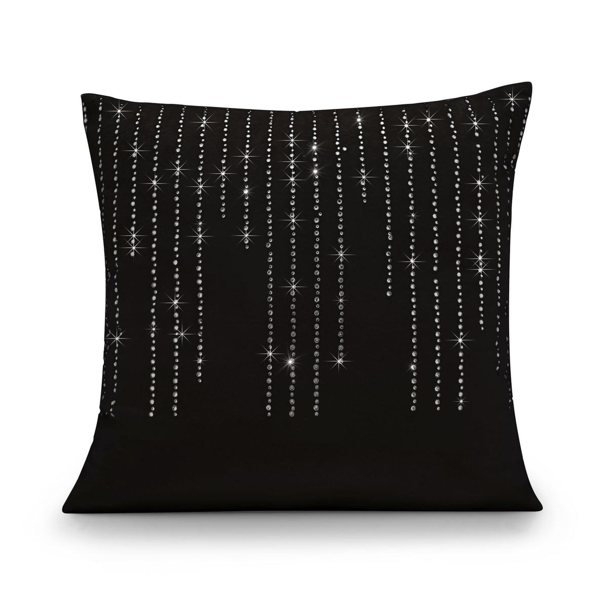 Diamondo Velvet Filled Cushion in Black 45 x 45cm