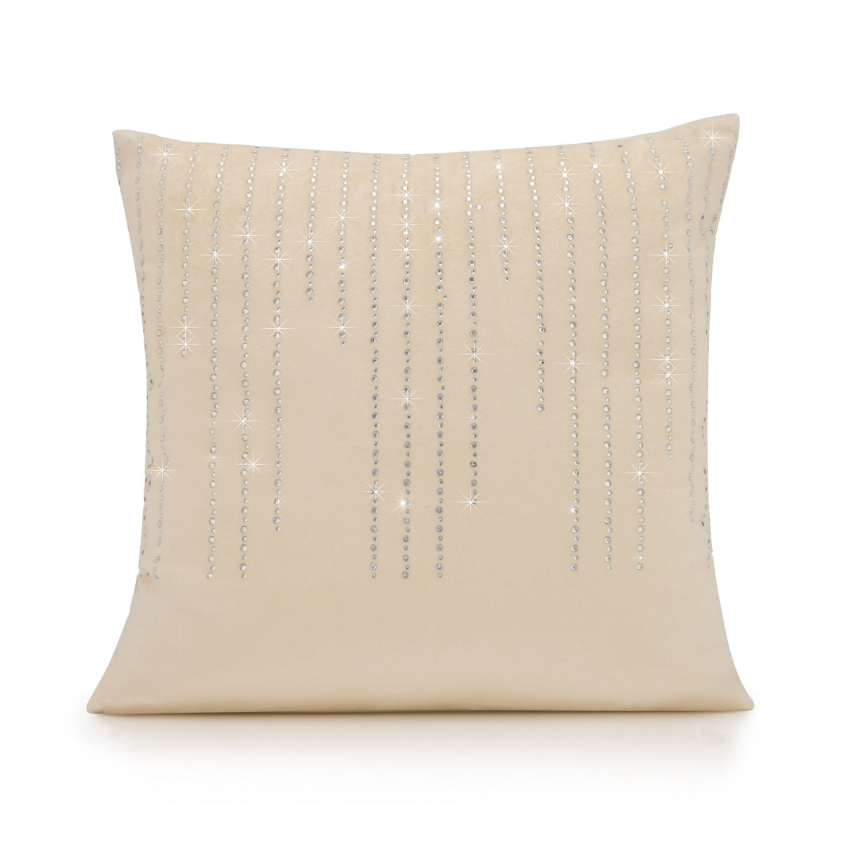 Diamondo Velvet Filled Cushion in Cream 45 x 45cm