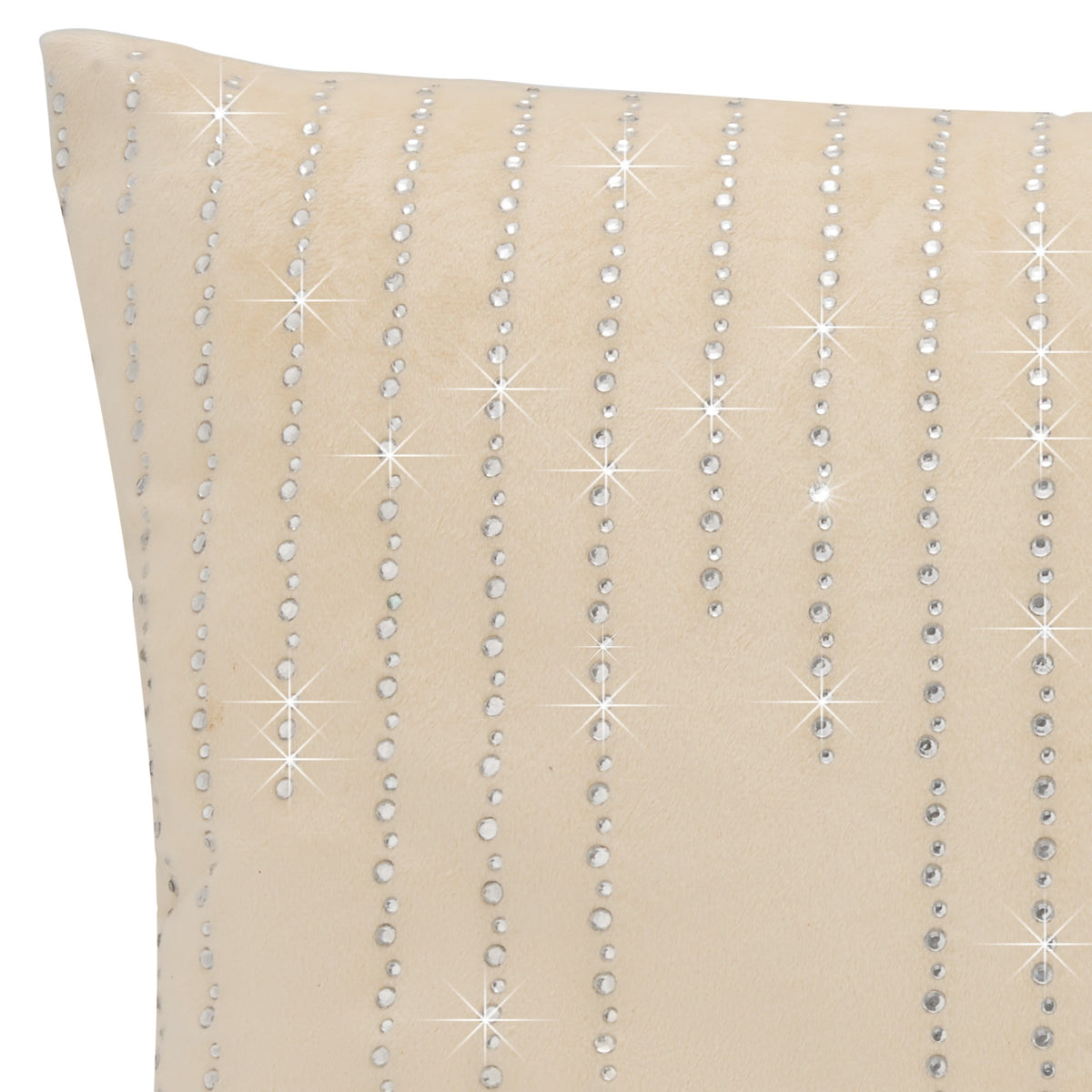 Diamondo Velvet Filled Cushion in Cream 45 x 45cm