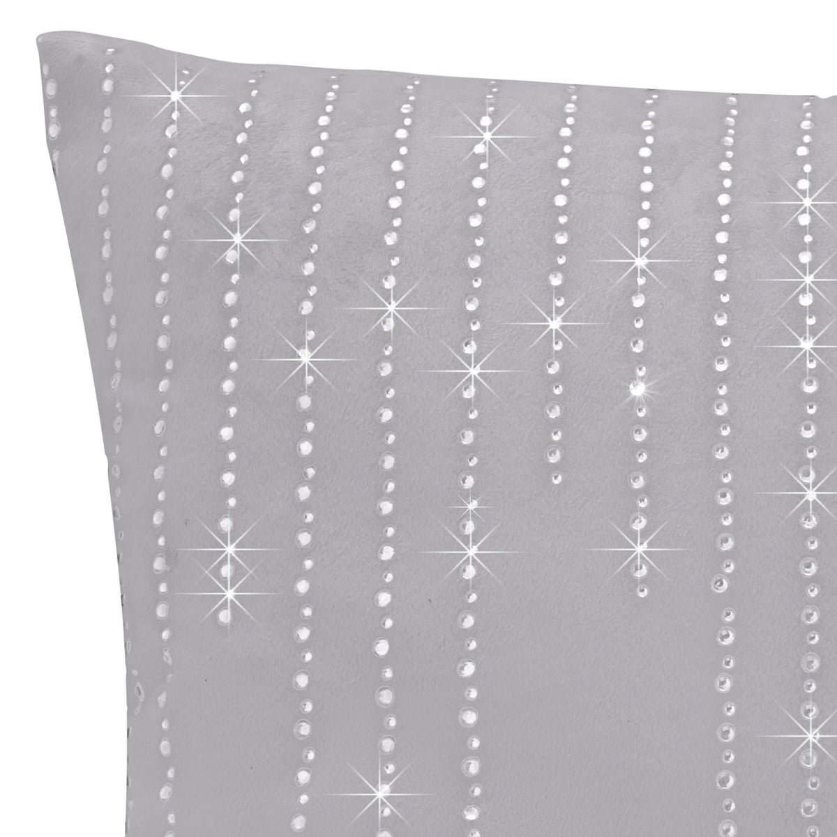 Diamondo Velvet Filled Cushion in Silver 45 x 45cm