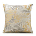 Fiji Floral Leaf Jacquard Filled Cushion in Ochre