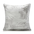 Fiji Floral Leaf Jacquard Filled Cushion in Silver