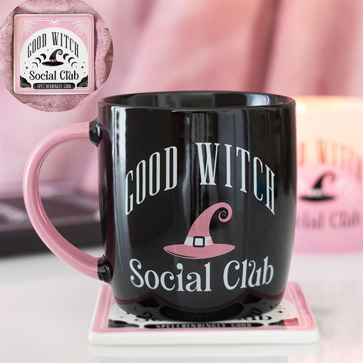 Good Witch Social Club Mug and Coaster Set