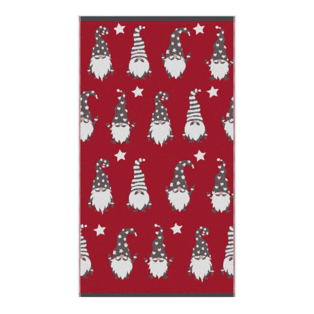 Fusion Gonks Christmas Luxury Cotton Hand Towels 2 Pack in Multicolour 50 x 90cm