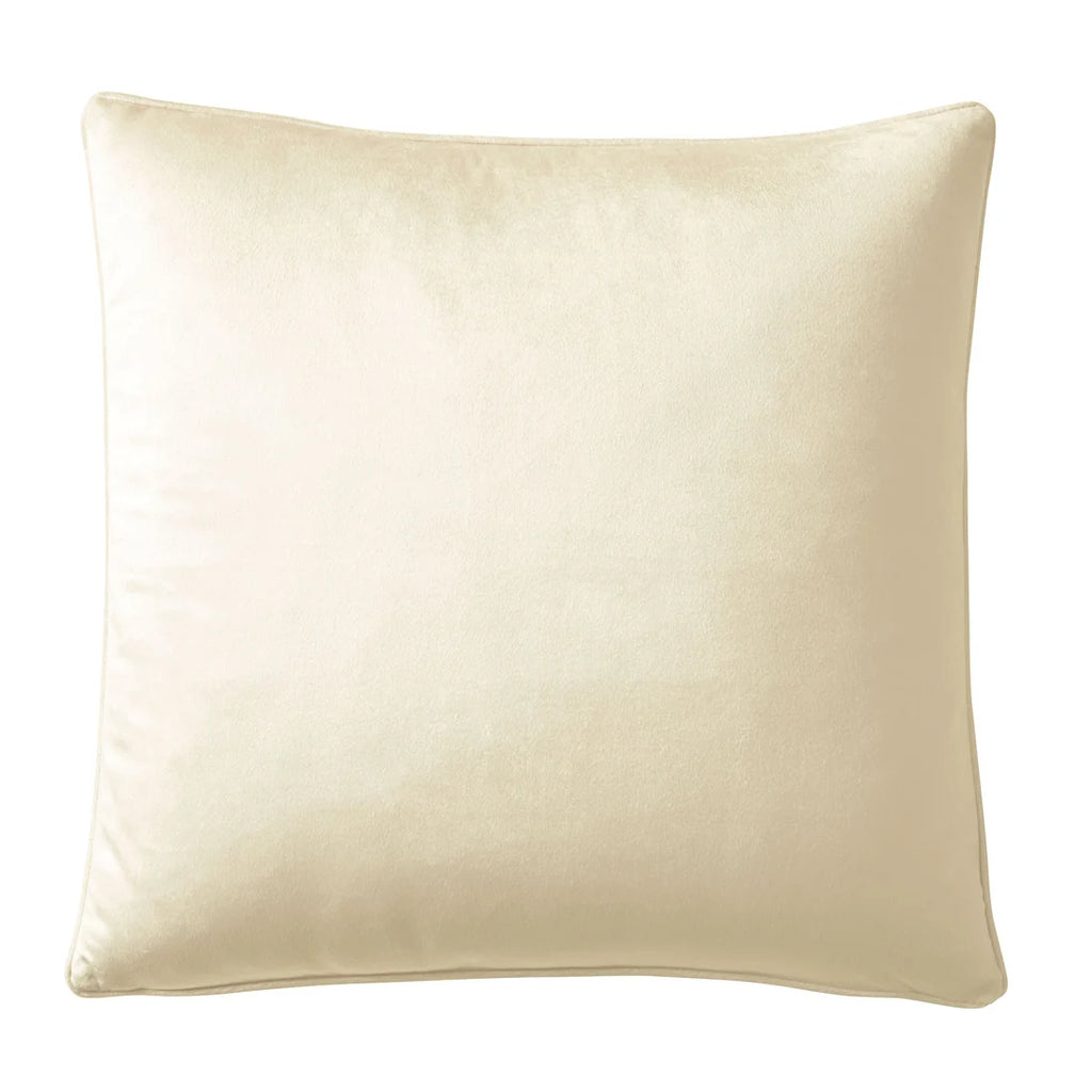 Appletree Harlan Velvet Cushion in Cream 55 x 55cm