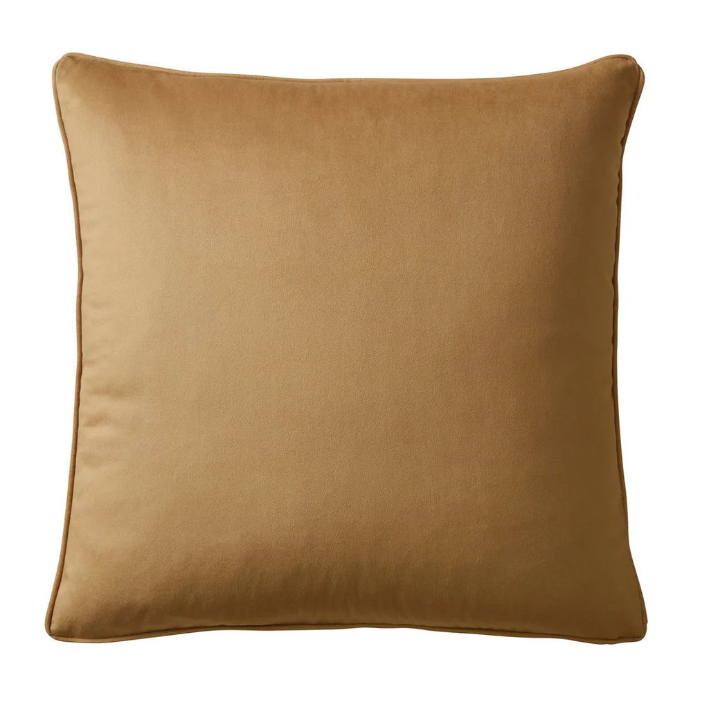 Appletree Harlan Velvet Cushion in Gold 55 x 55cm