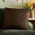 Appletree Harlan Velvet Cushion in Chocolate 55 x 55cm