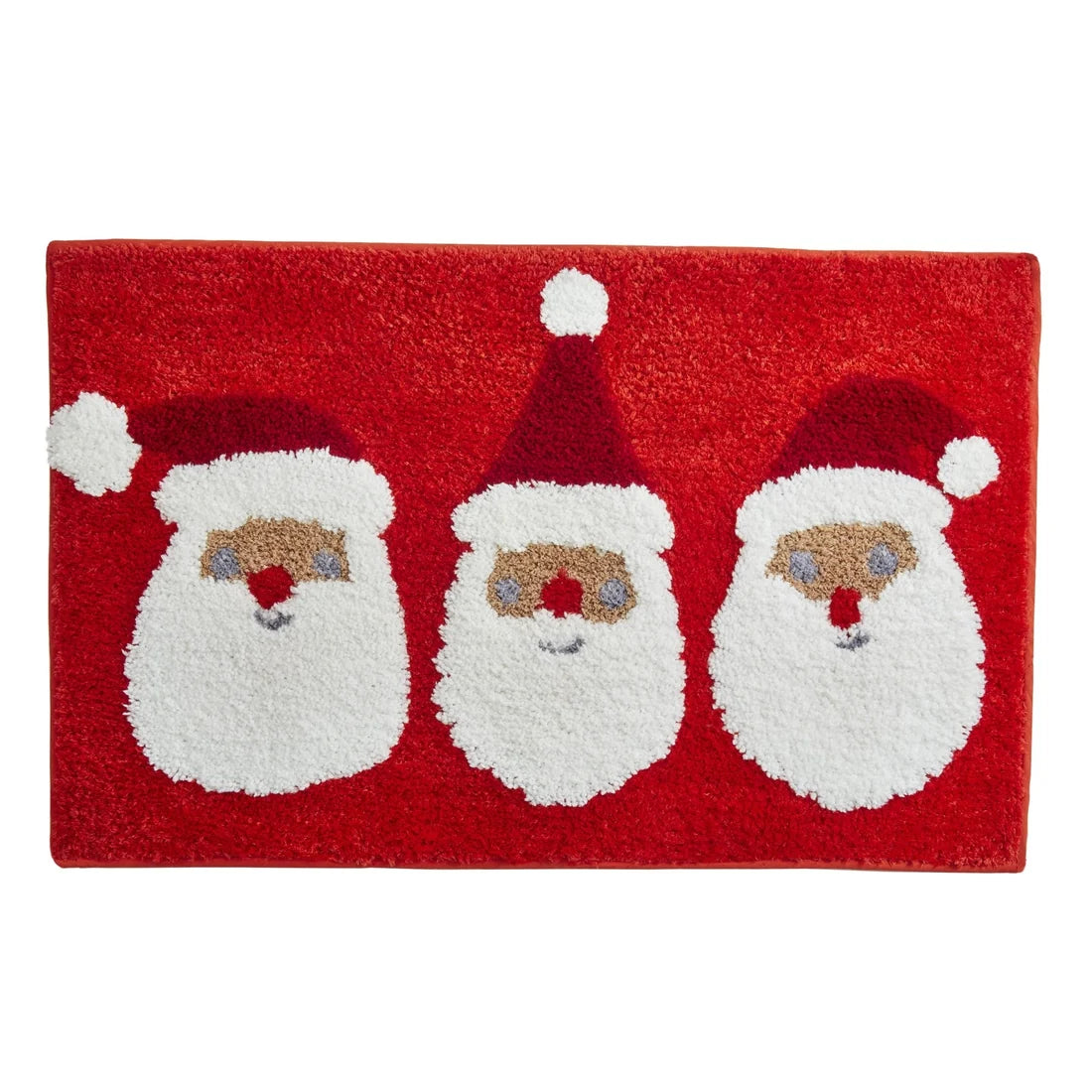 Bedlam Jolly Santa Christmas Bath Mat in Red 50 x 80cm