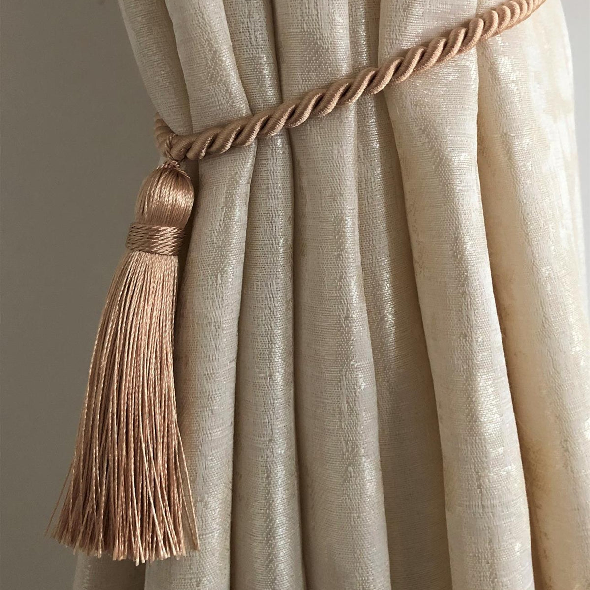 Laura Latte Rope Tassel Curtain Tie Back