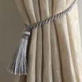Laura Silver Rope Tassel Curtain Tie Back