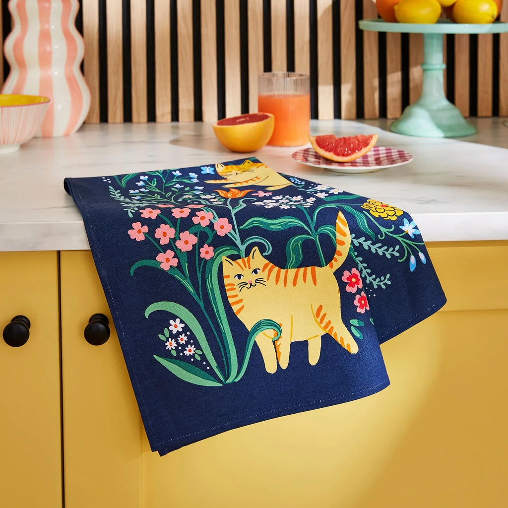 Ulster Weavers Marmalade Meadow Cotton Tea Towel in Navy