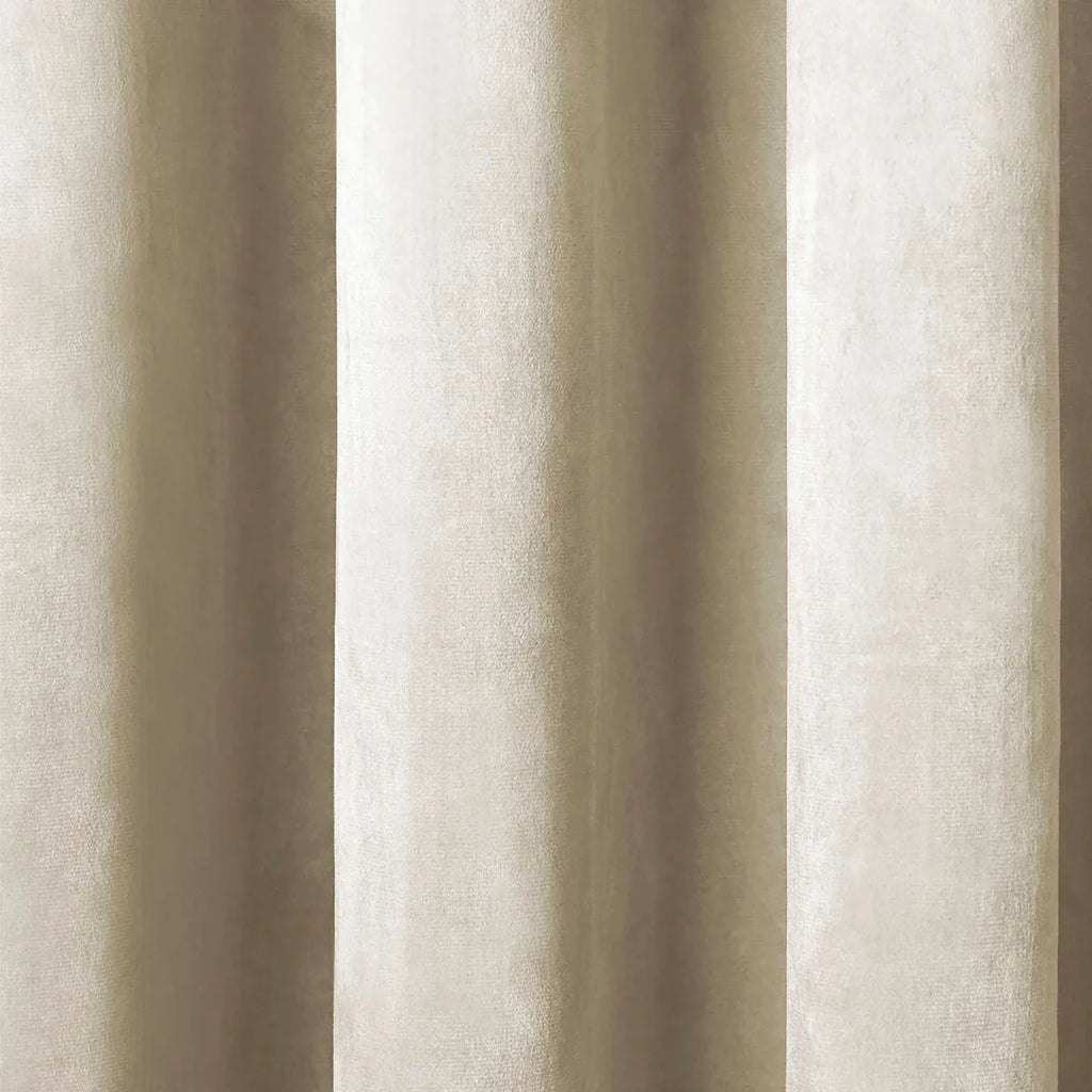 Laurence Llewelyn-Bowen Montrose Blackout Velvet Eyelet Curtains in Ivory