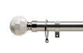 Mother of Pearl Extendable Brushed Satin Curtain Pole Set