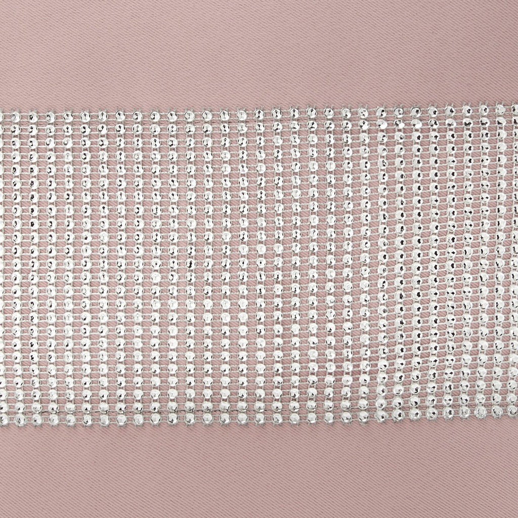 Palace Diamante Thermal Blackout Eyelet Curtains in Blush