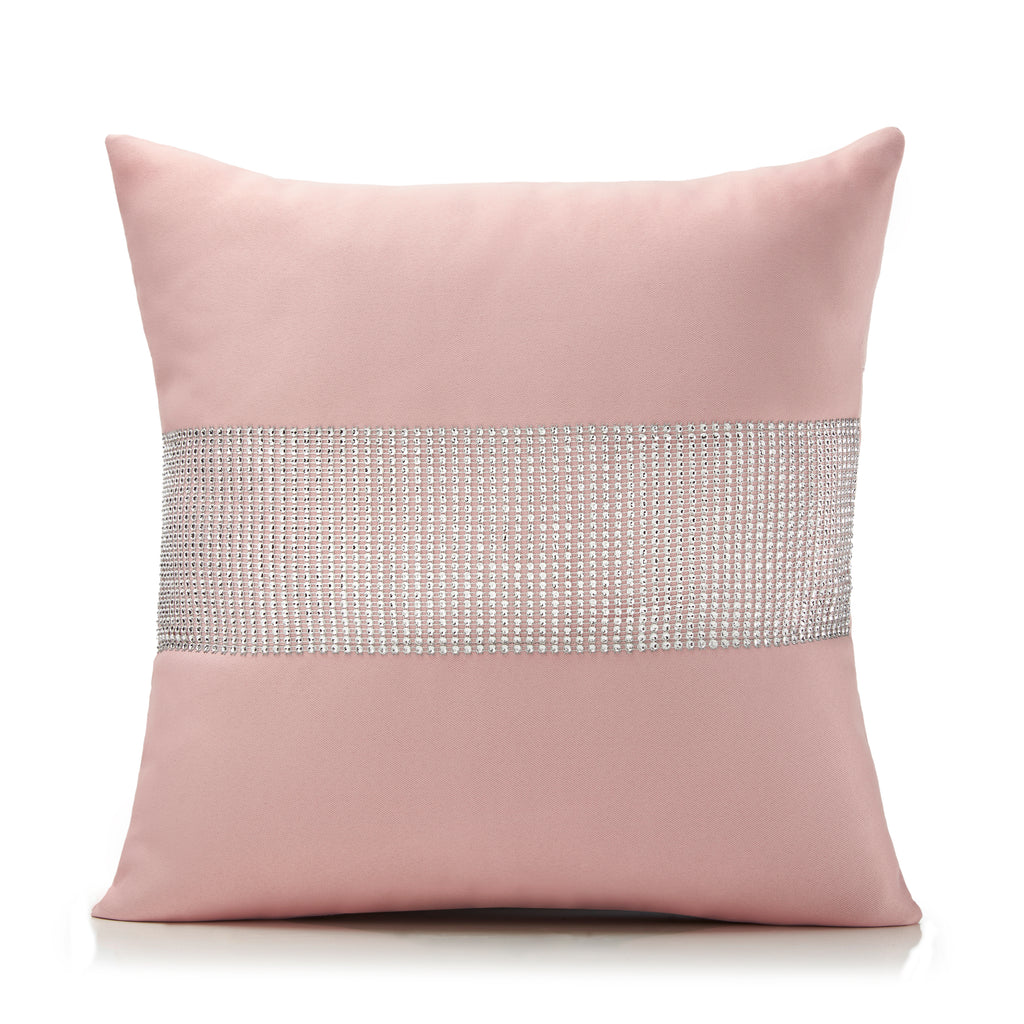 Palace Diamante Filled Cushion in Blush 45 x 45cm
