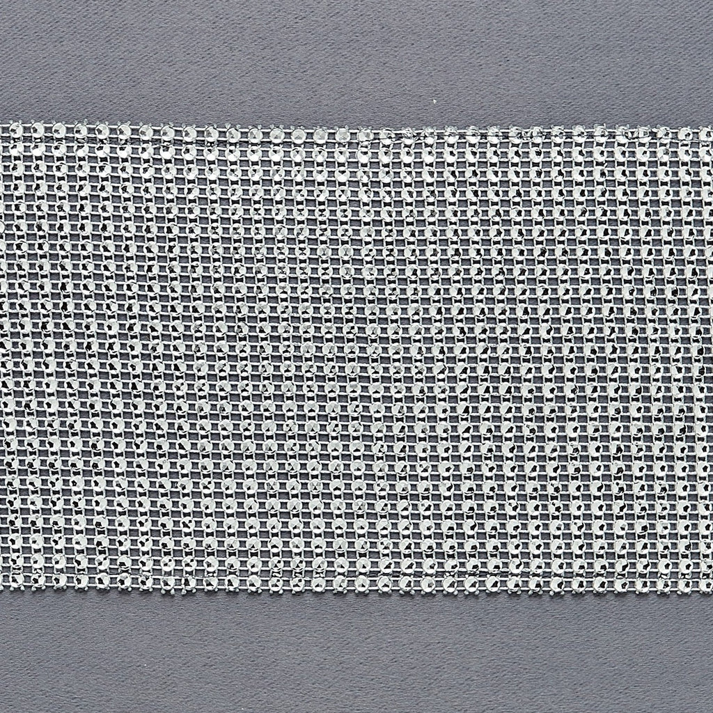 Palace Diamante Thermal Blackout Eyelet Curtains in Silver
