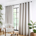 Curtina Plain Twill Blackout Eyelet Curtains in Natural