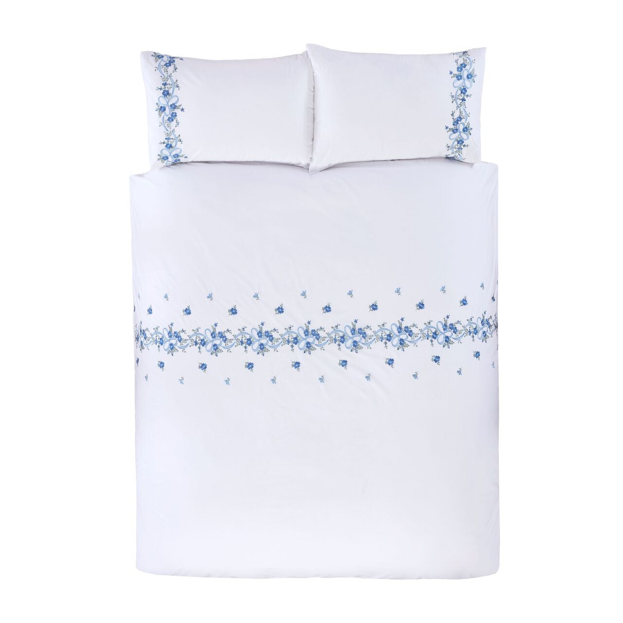 Belle Maison Floral Ribbon duvet cover set styled in a luxury bedroom.