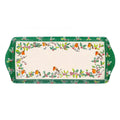 Ulster Weavers Christmas Robins Small Serving Tray in Green