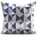 Skandi Geometric Jacquard Cushion in Navy