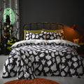 Bedlam Spooky Ghosts Halloween Sherpa Fleece Duvet Cover Set in Grey