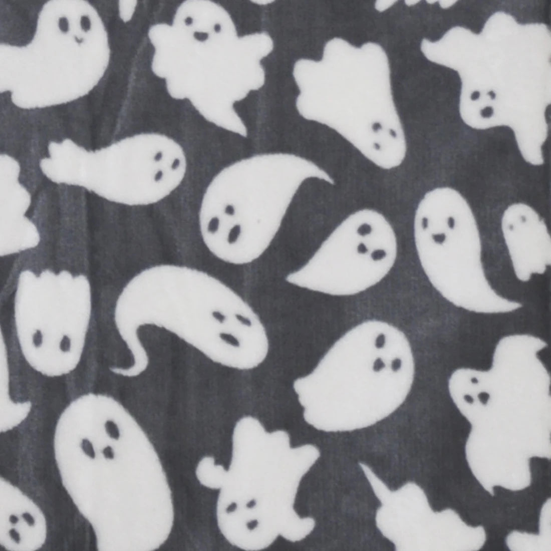 Bedlam Spooky Ghosts Halloween Throw in Grey 120 x 150cm