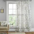 Dreams & Drapes Tiverton Leaf Voile Curtain Panel in Green