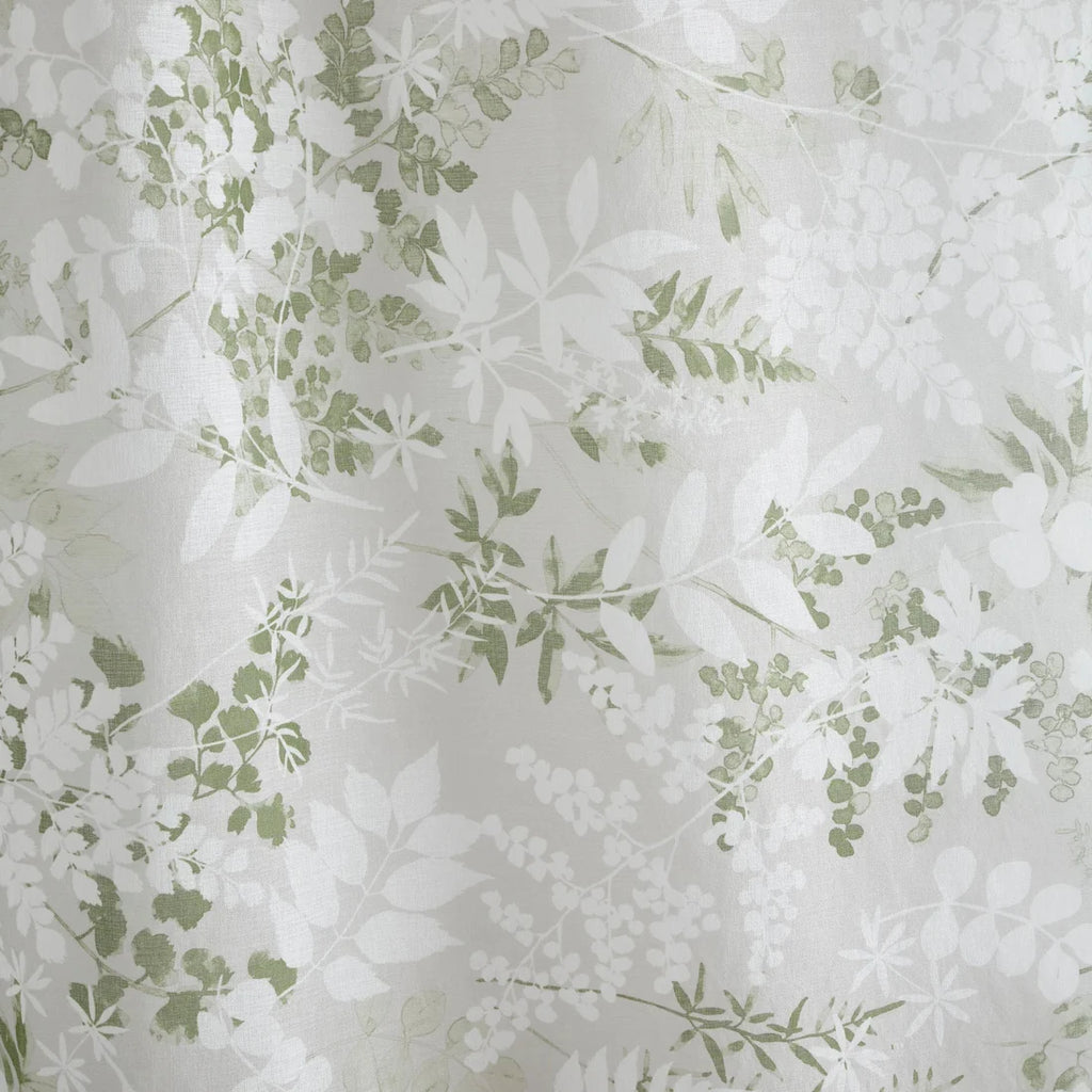 Dreams & Drapes Tiverton Leaf Voile Curtain Panel in Green