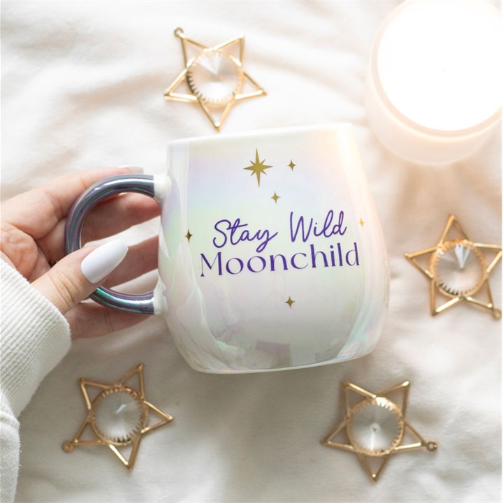 Stay Wild Moon Child Opalescent Rounded Mug