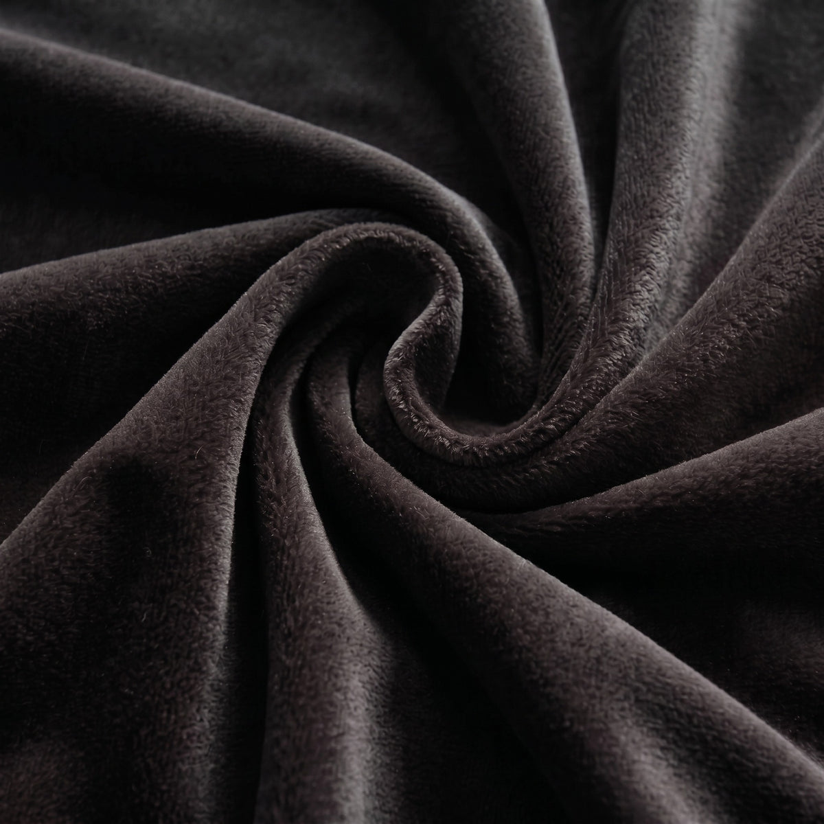 Velvet Blackout Eyelet Curtains in Black