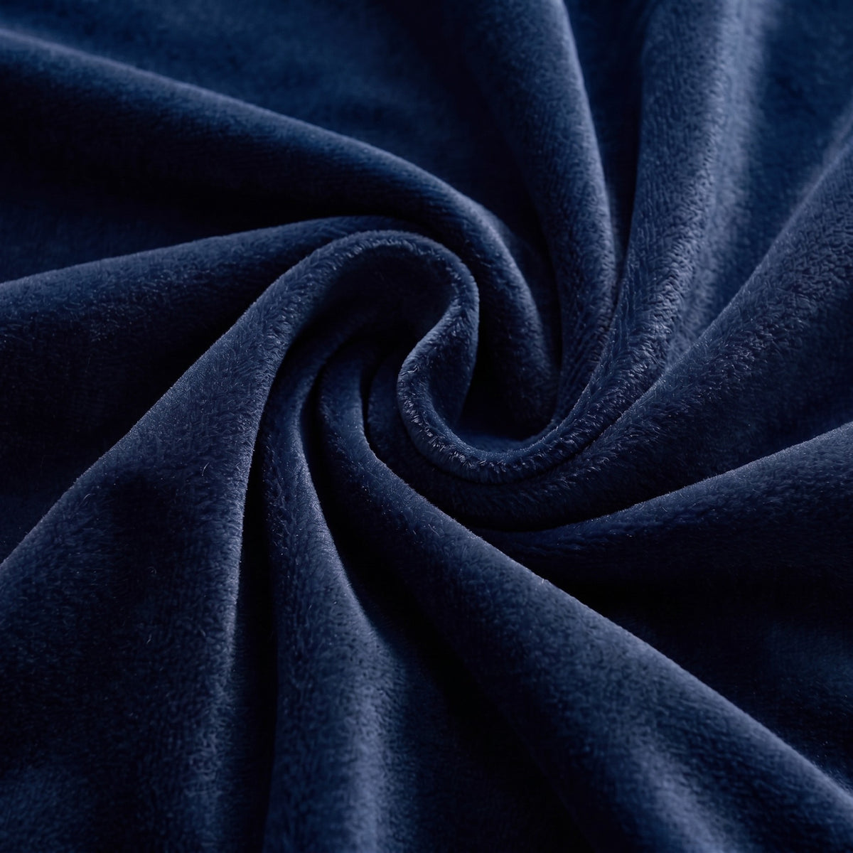 Velvet Blackout Eyelet Curtains in Navy Blue