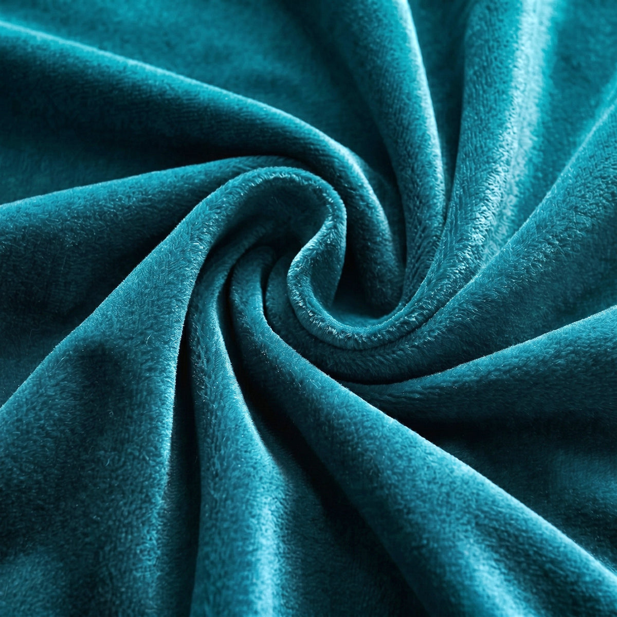 Velvet Blackout Eyelet Curtains in Teal
