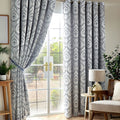 Victoria Blue Blackout Eyelet Curtains
