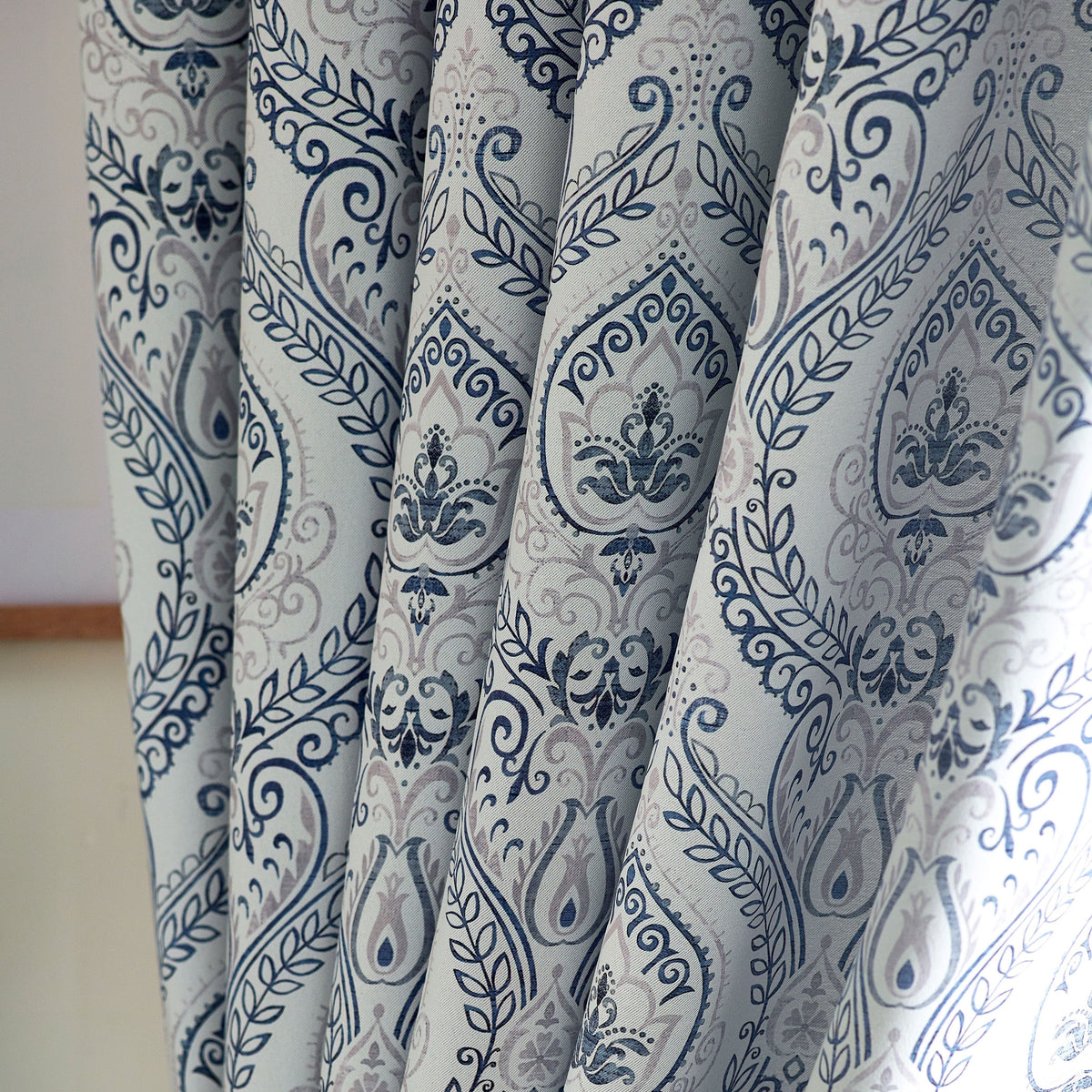Victoria Blue Blackout Eyelet Curtains