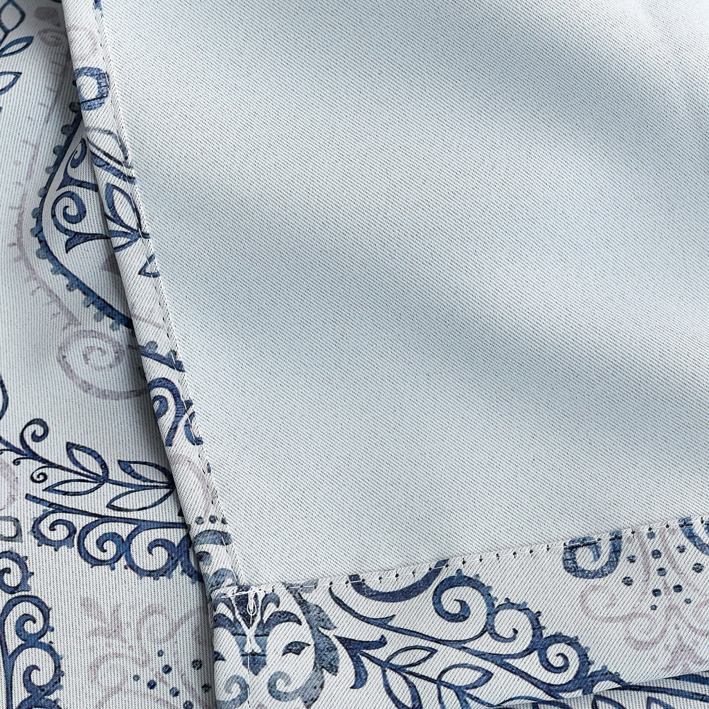 Victoria Blue Blackout Eyelet Curtains