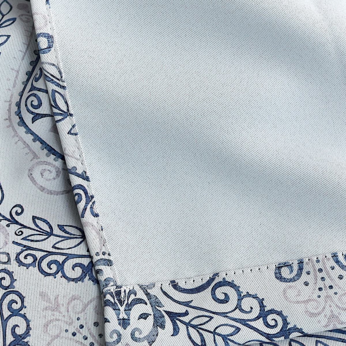 Victoria Blue Blackout Eyelet Curtains