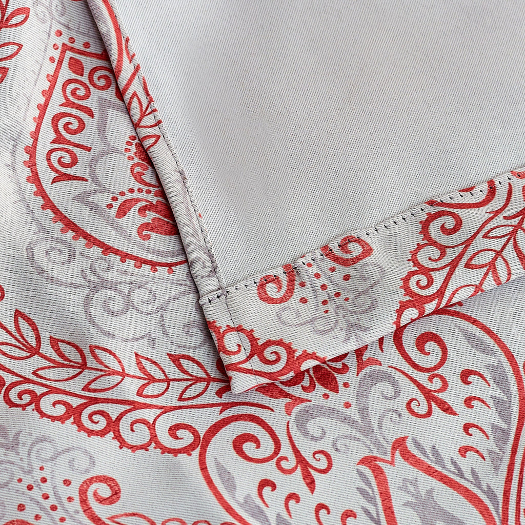 Victoria Blackout Eyelet Curtains in Red