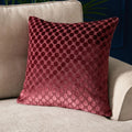 Soiree Velvet Spot Cushion in Burgundy 43 x 43cm