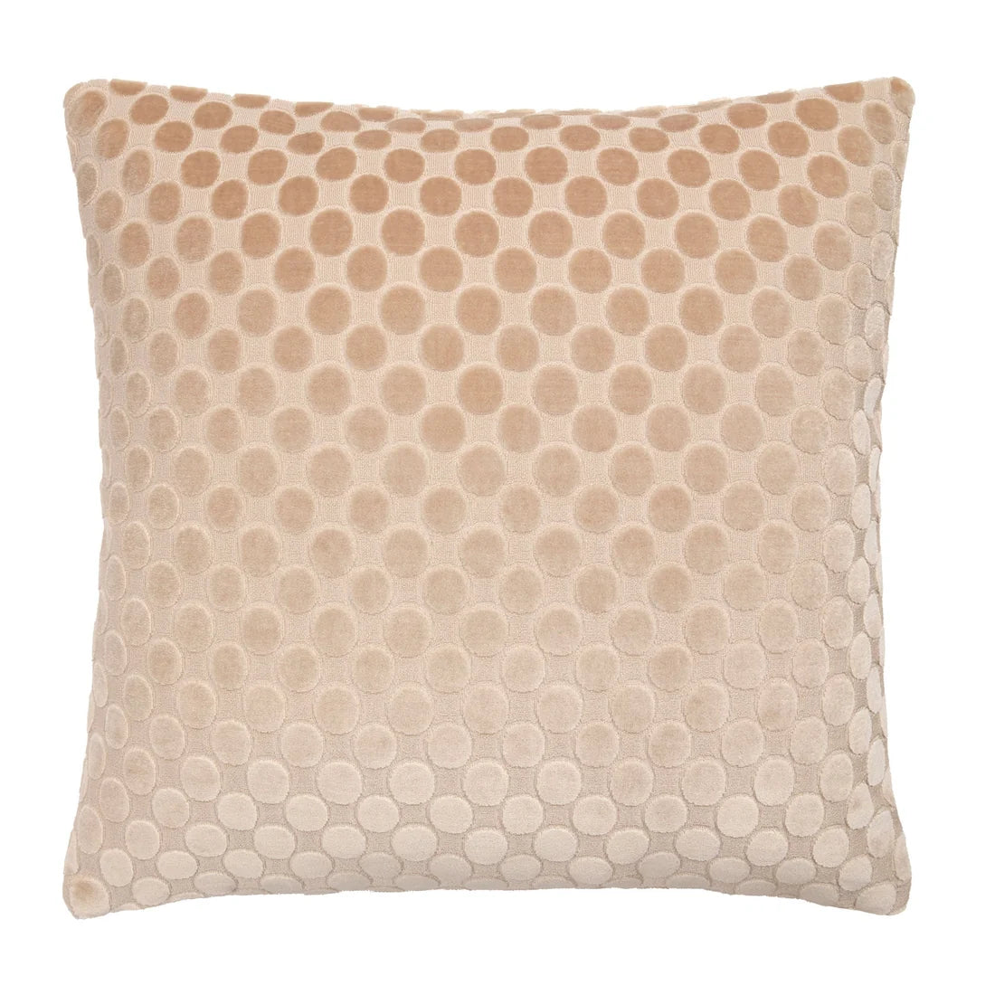 Soiree Velvet Spot Cushion in Natural 43 x 43cm