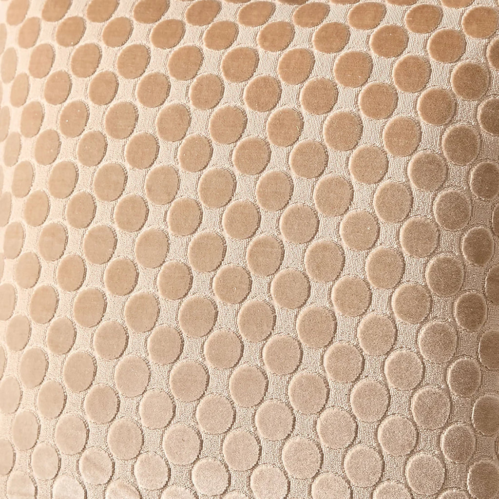Soiree Velvet Spot Cushion in Natural 43 x 43cm